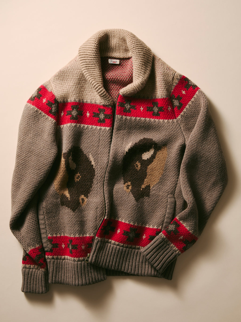 Steven Paul Judd Buffalo Zip Cardigan - Brown Winter Prairie