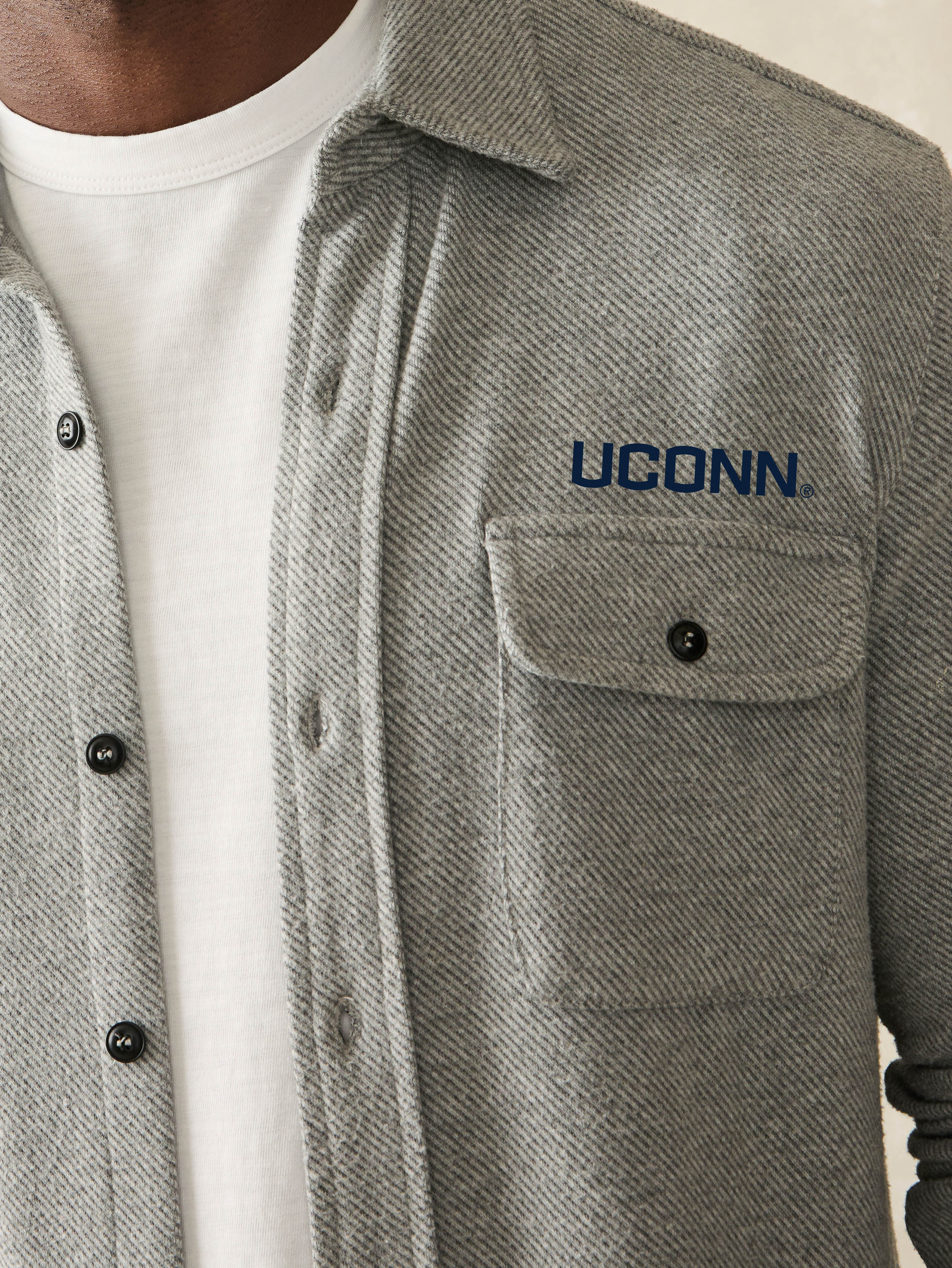 University Of Connecticut Legend™ Sweater Shirt - Fossil Grey Twill