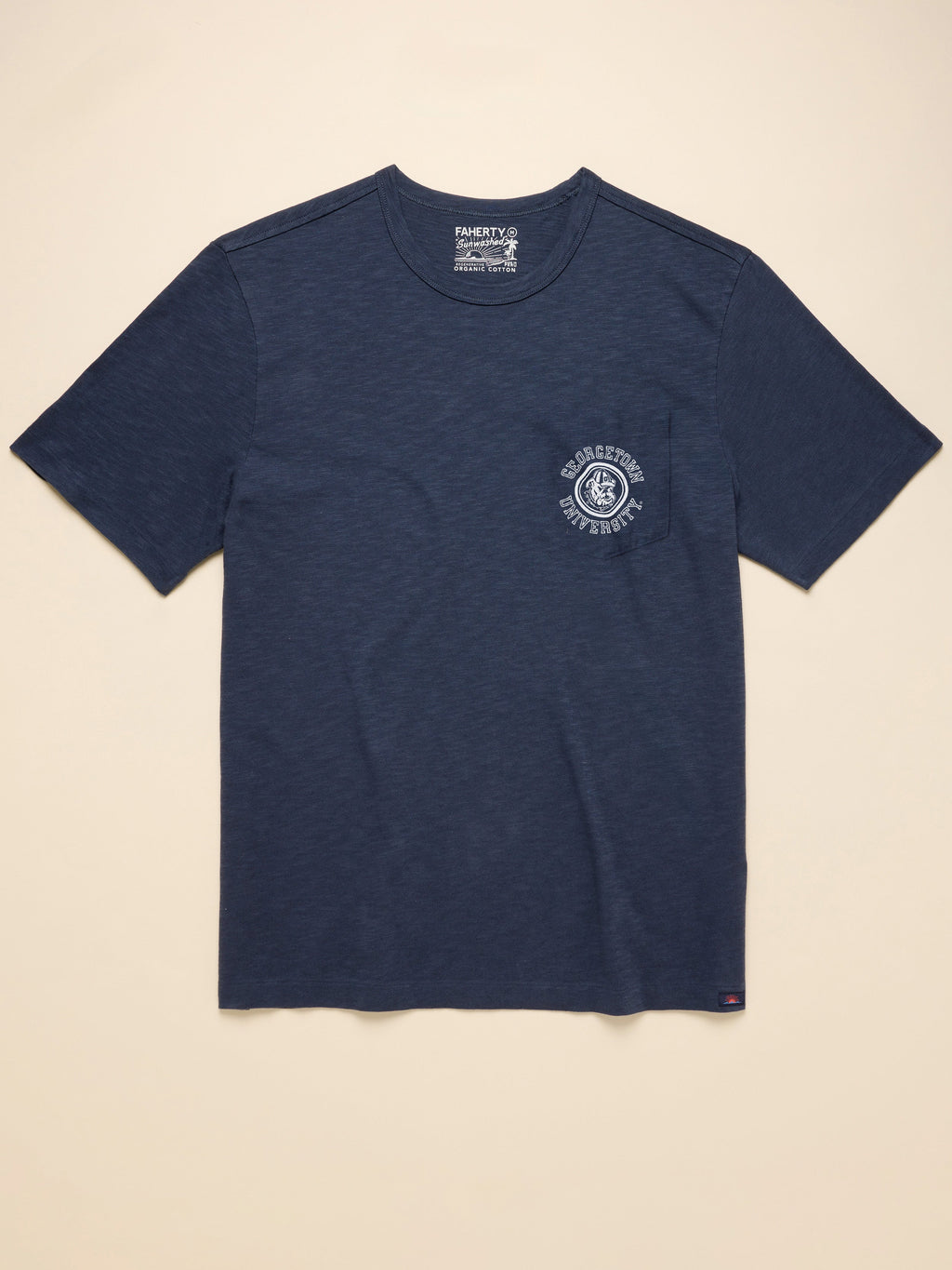 Georgetown Sunwashed Pocket Tee - Dune Navy