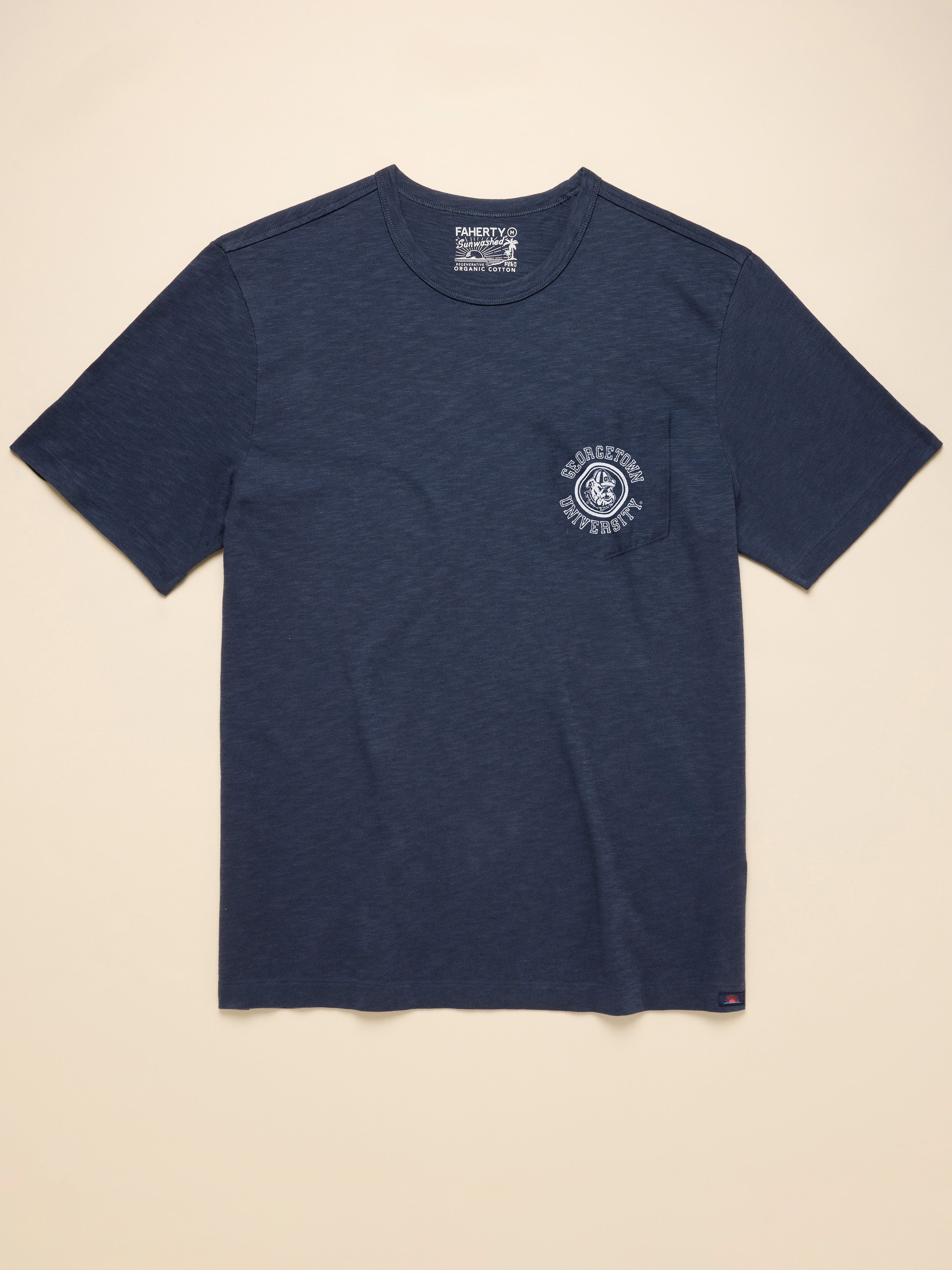Georgetown Sunwashed Pocket Tee - Dune Navy