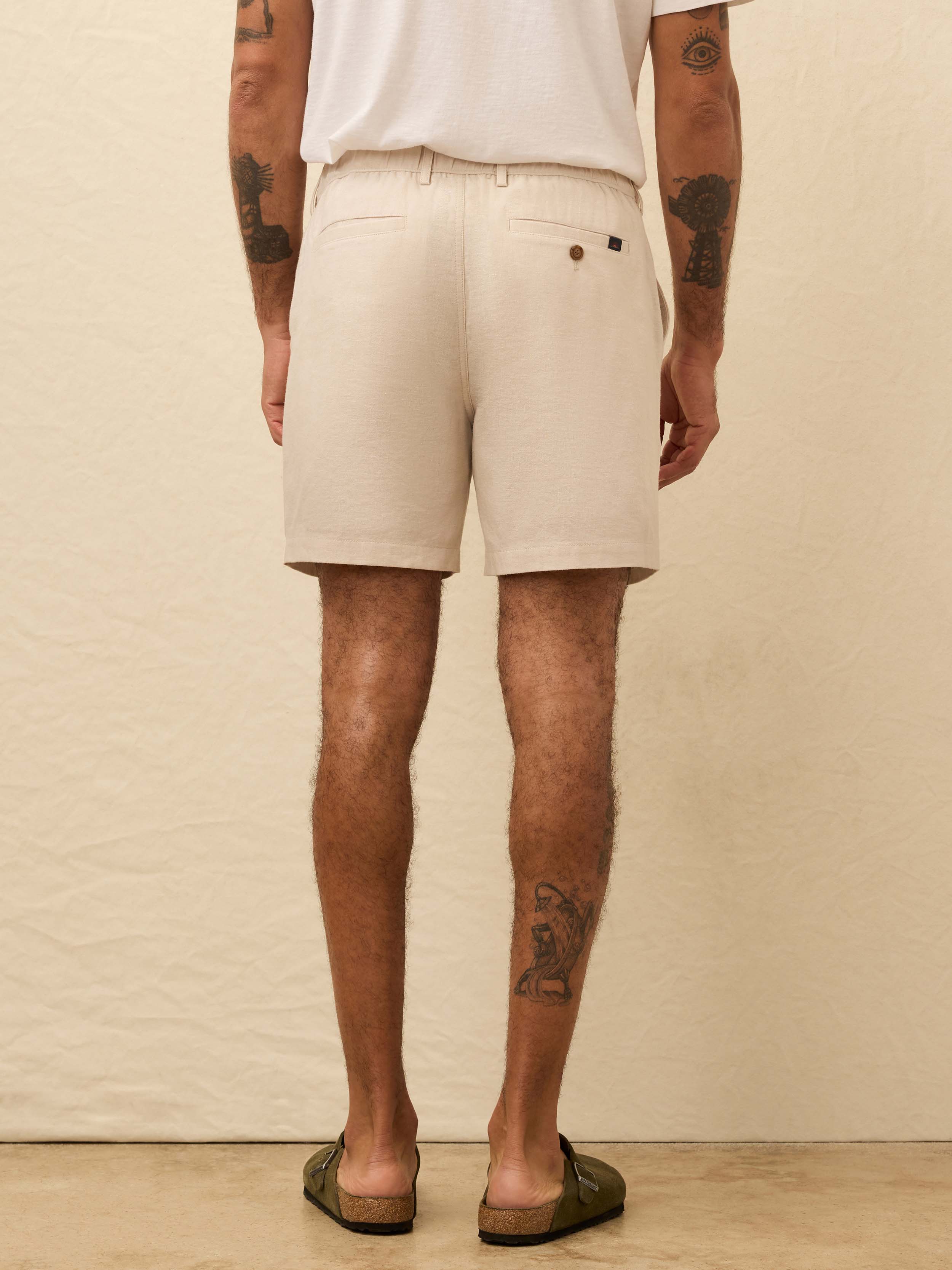 Movement™ Linen Drawstring Short - Dorset Sand