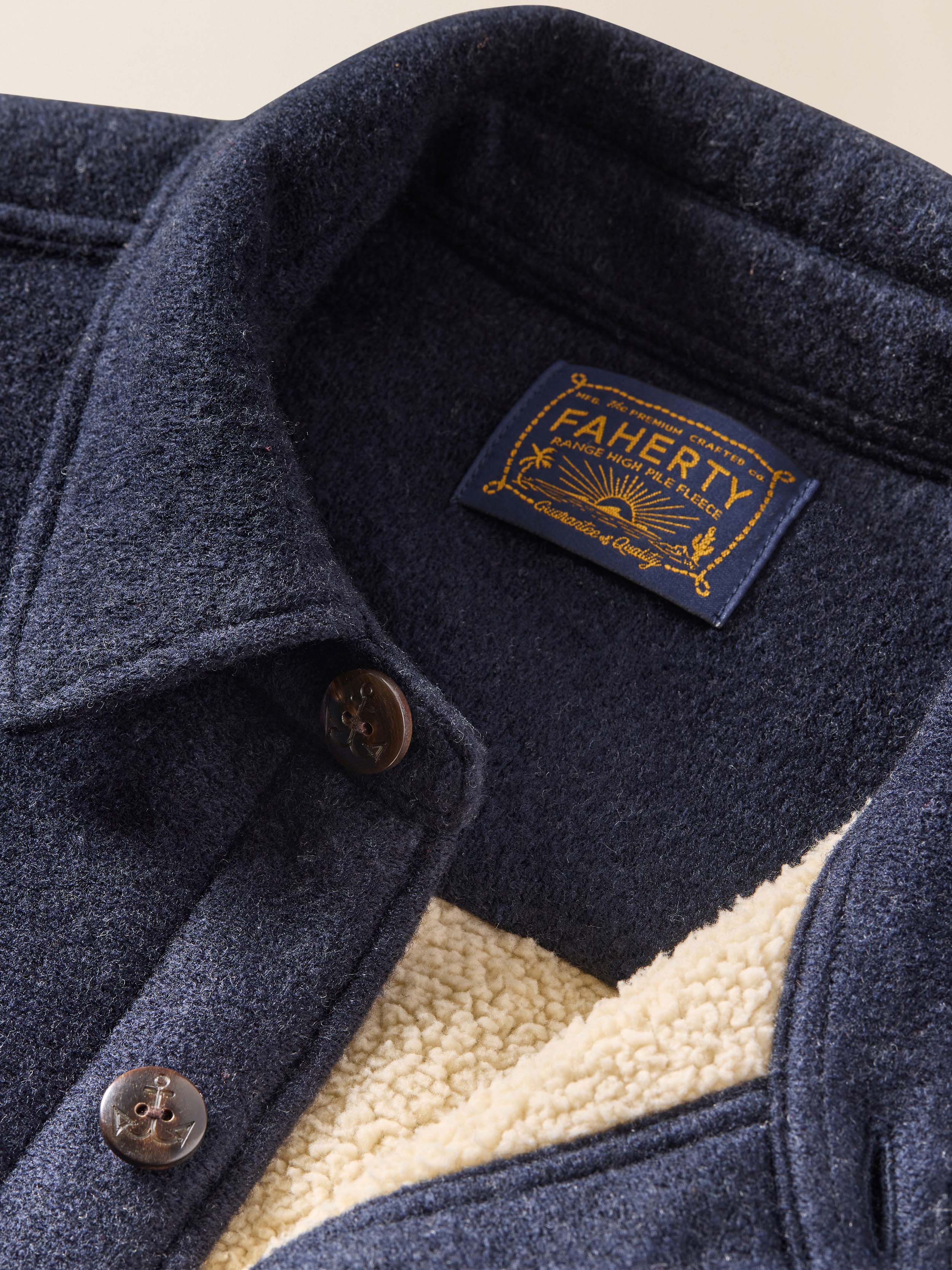 Range Fleece Lined Cpo - Navy Shadow Twill