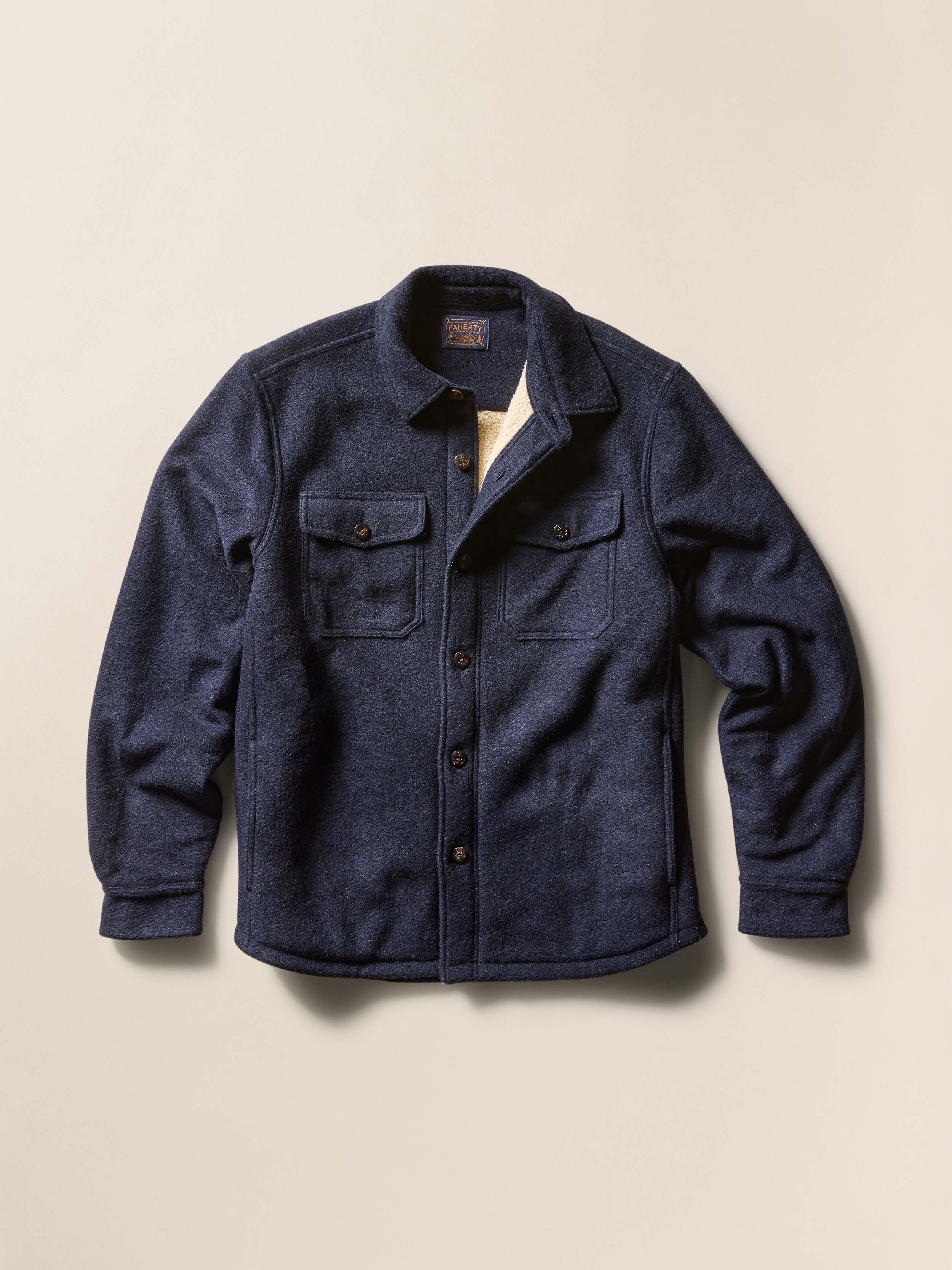 Range Fleece Lined Cpo - Navy Shadow Twill