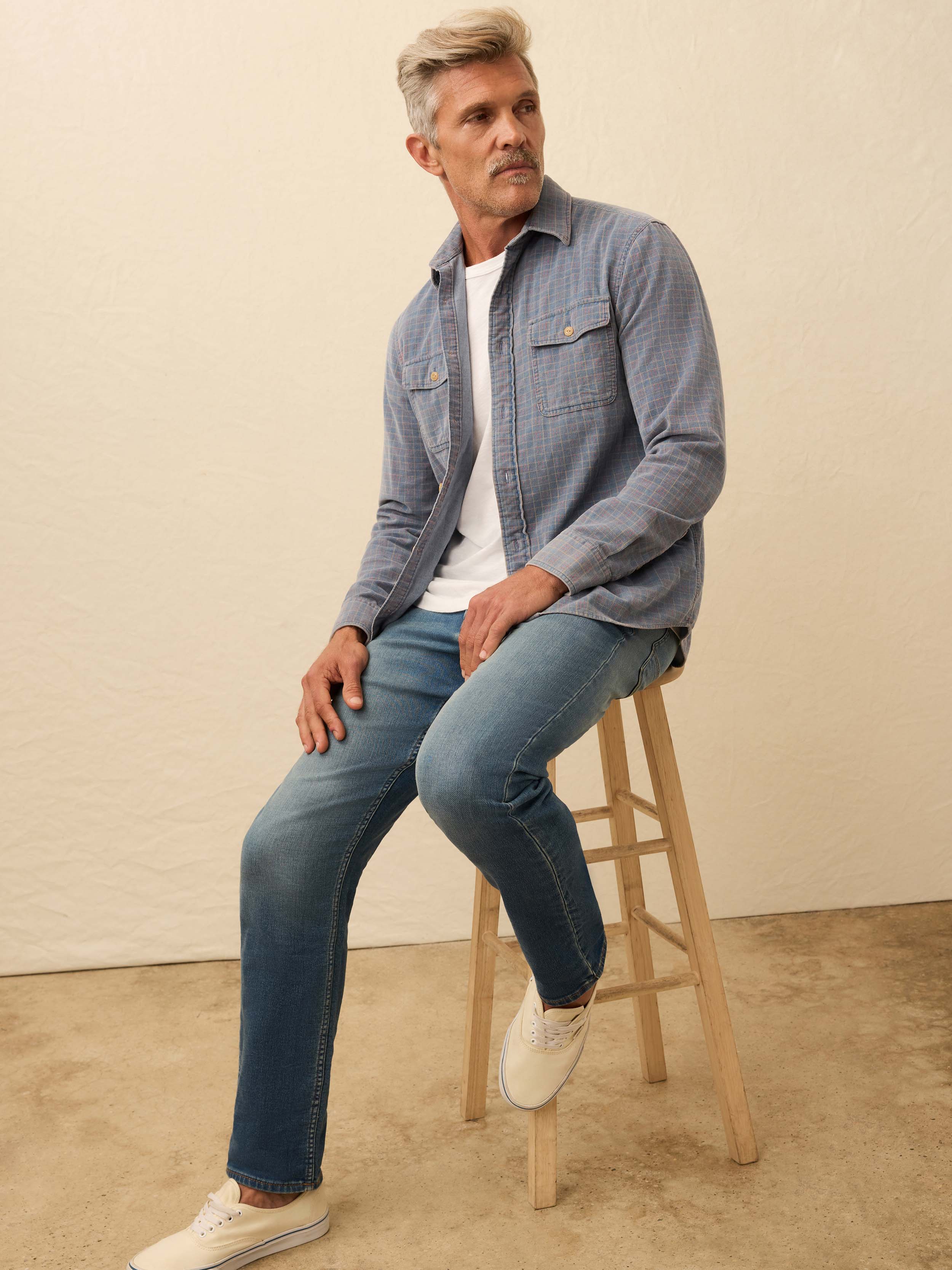 Corduroy Workshirt - Indigo Belle Plaid