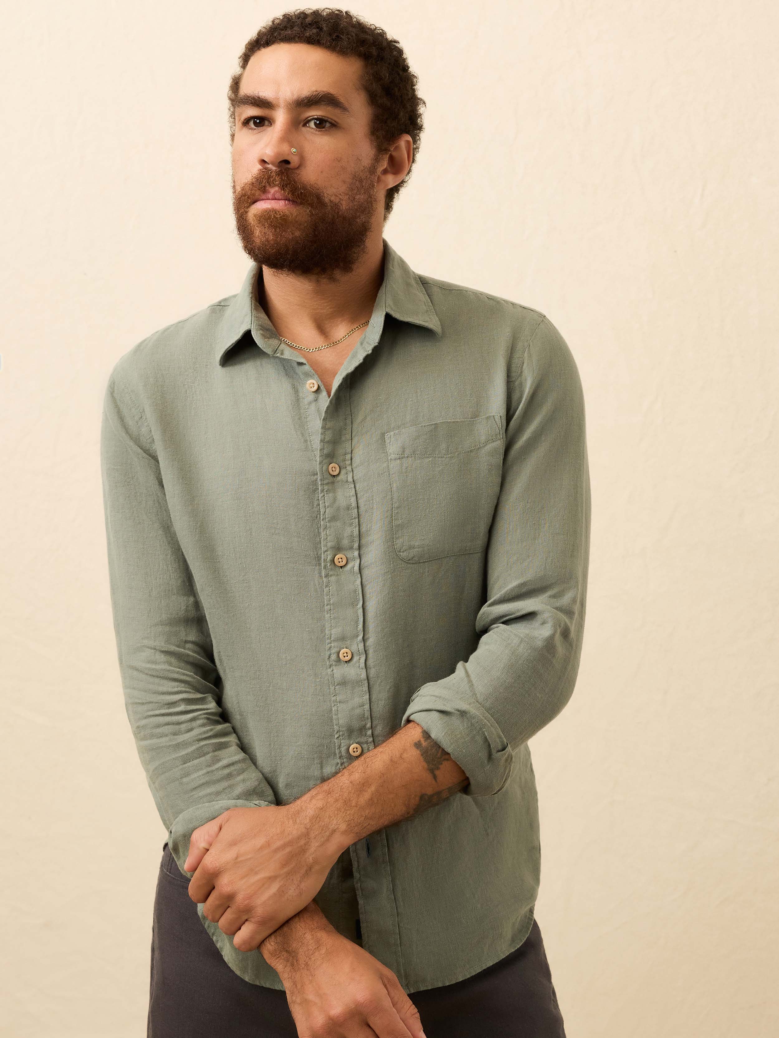 Laguna Linen Shirt - Valley Sage