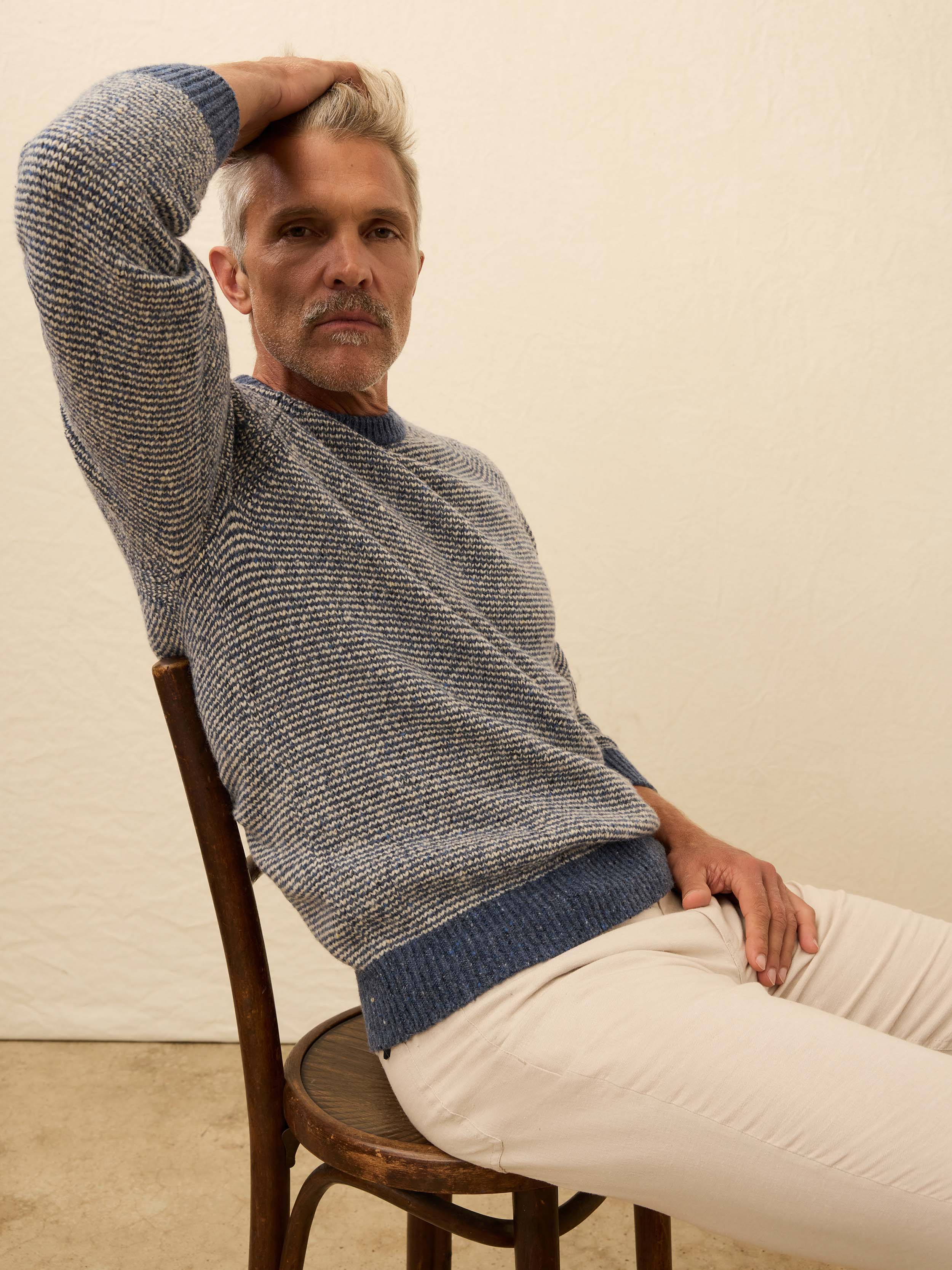 Donegal Crew Sweater - Sea Feeder Marl