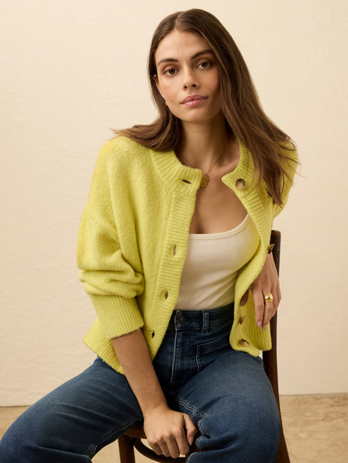 Alpine Cozy Cardigan - Citrus Shore