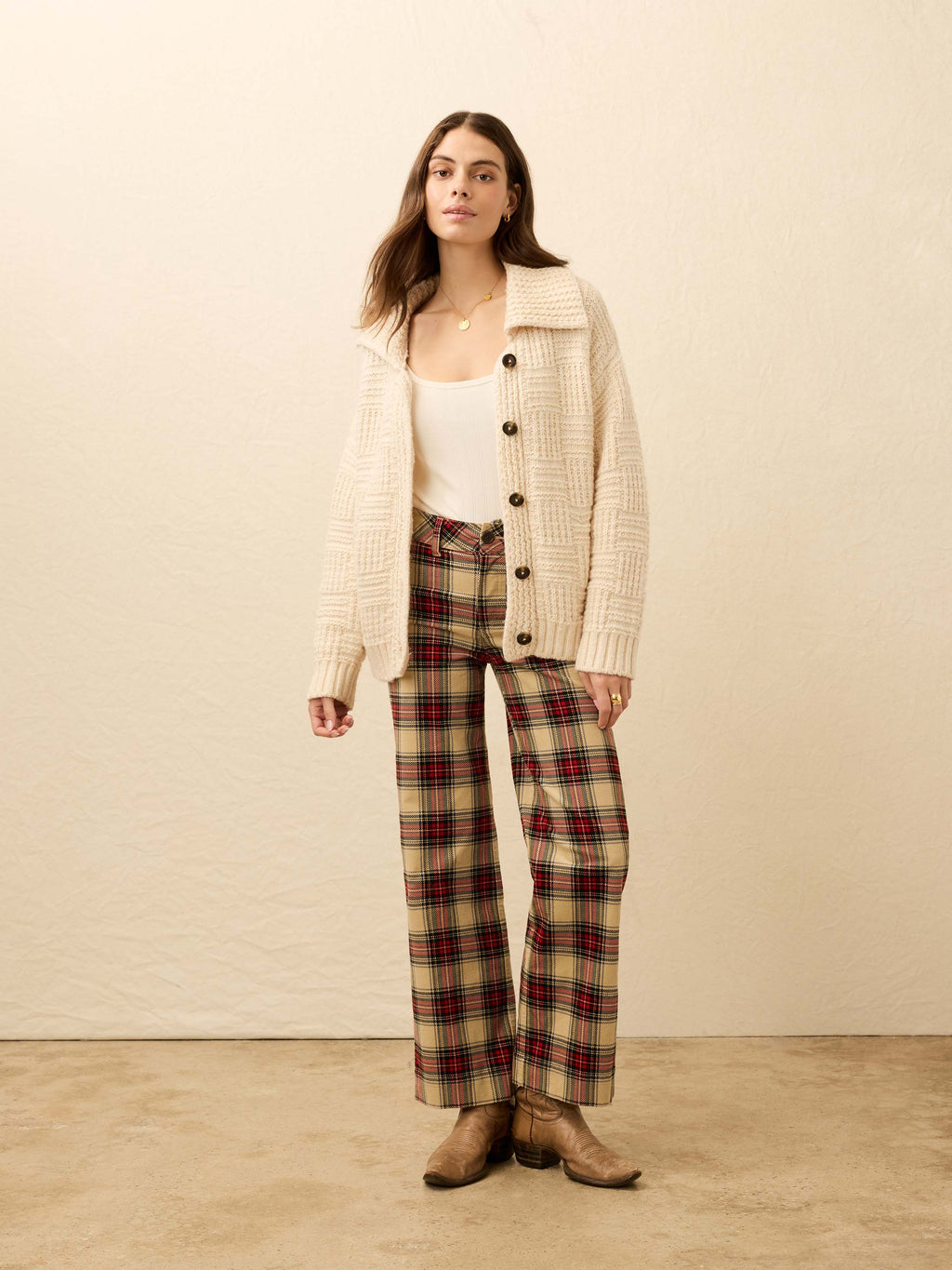 Heirloom Cotton Outback Cardigan - Cream