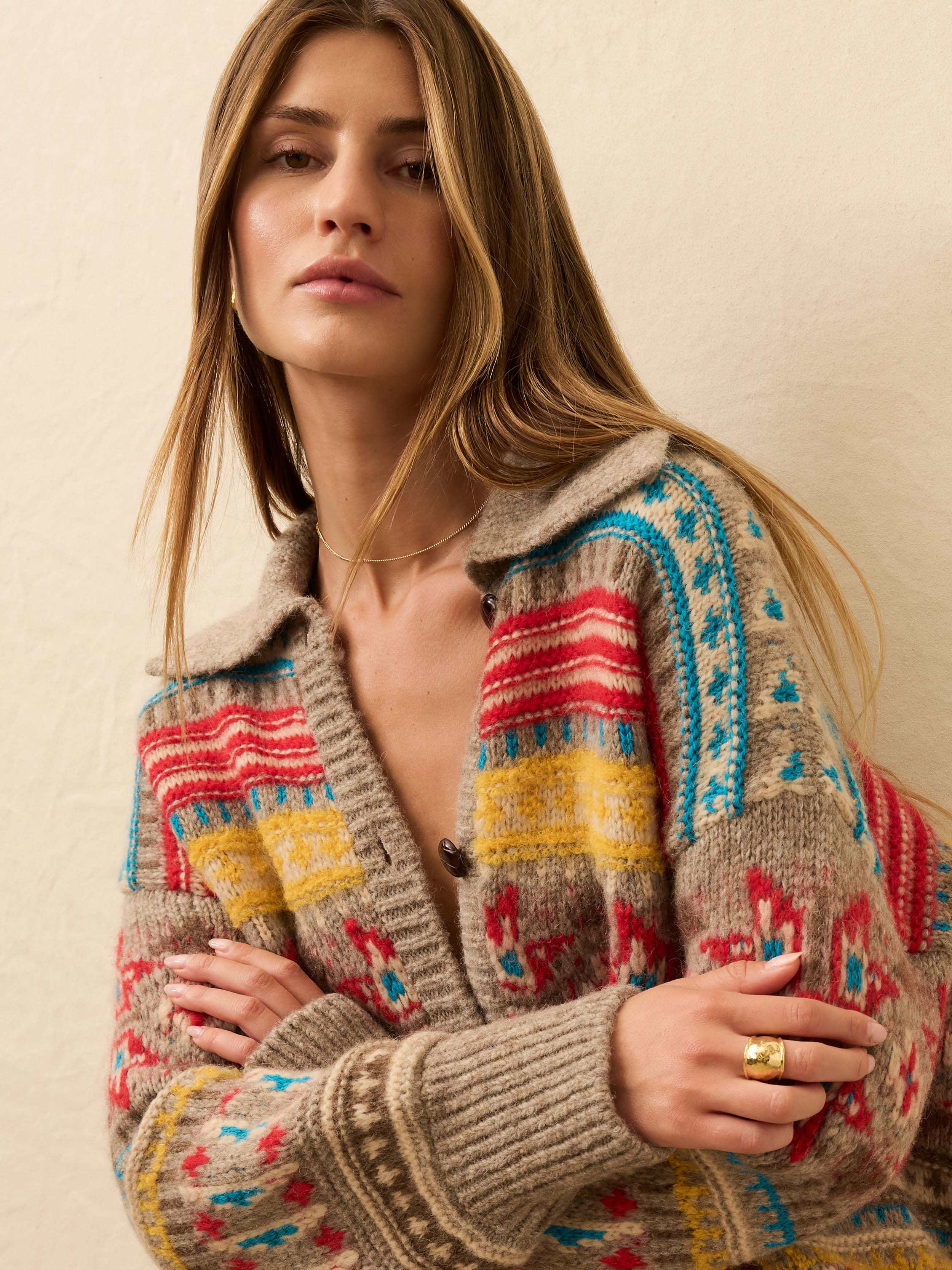 Native Knitter Desert Bloom Cardigan - Squash Blossom