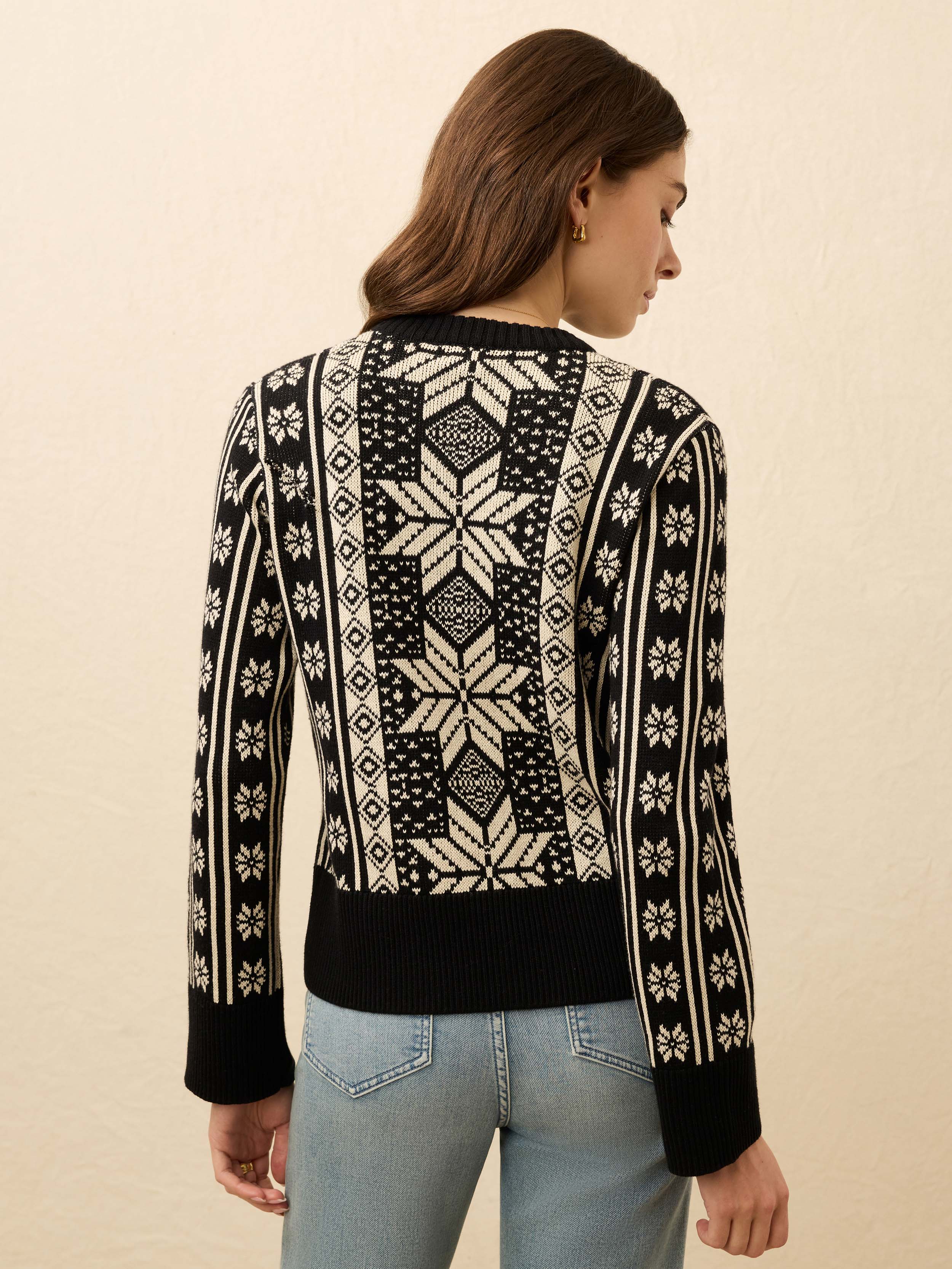 Sun Valley Crewneck - Midnight Snowflake