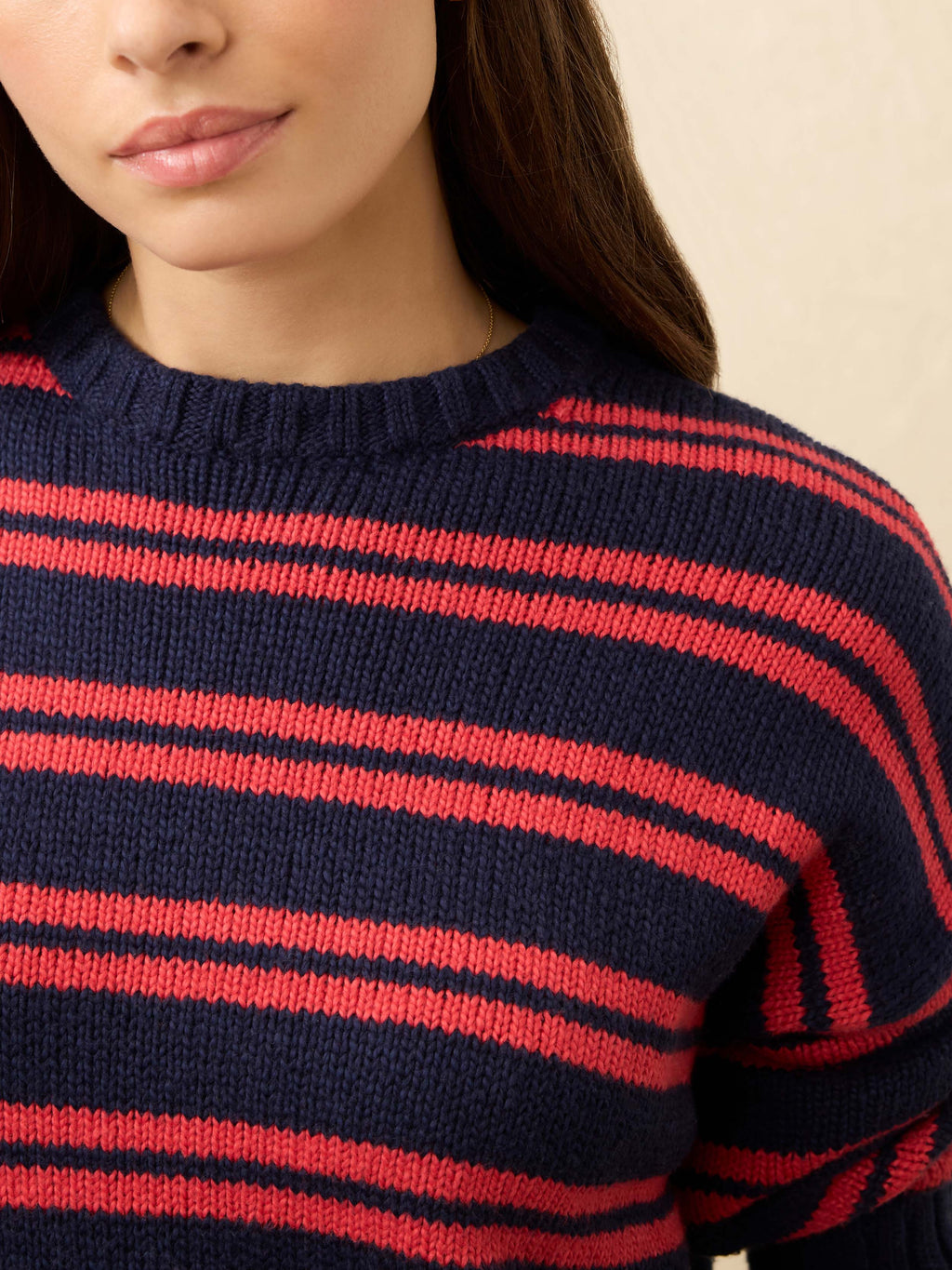 Heirloom Cotton Summit Pullover - Midnight Stripe