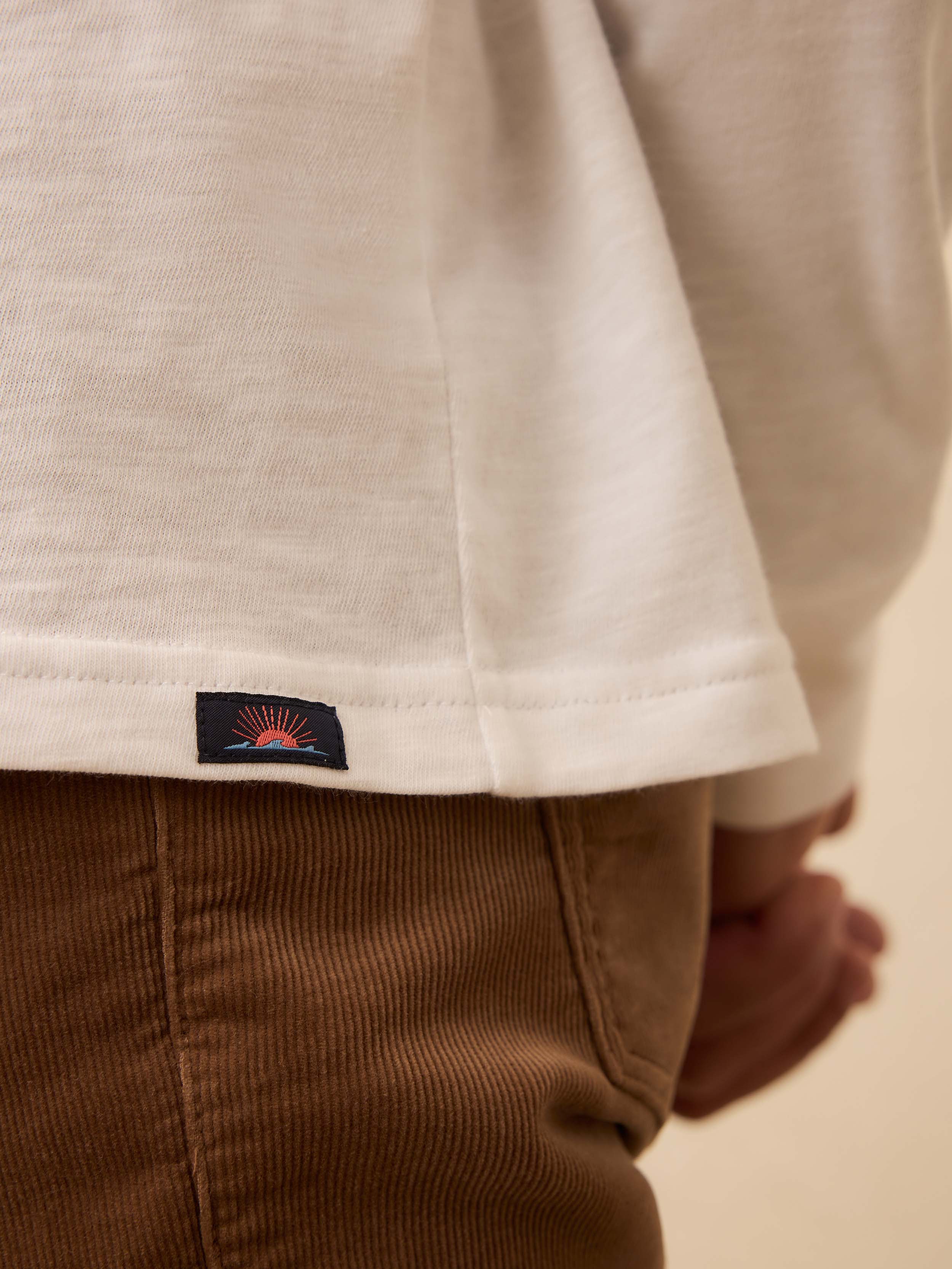 Long-Sleeve Sunwashed Pocket Tee - White Surf Stripe
