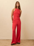 Paradise Pointelle Pant - Tomato