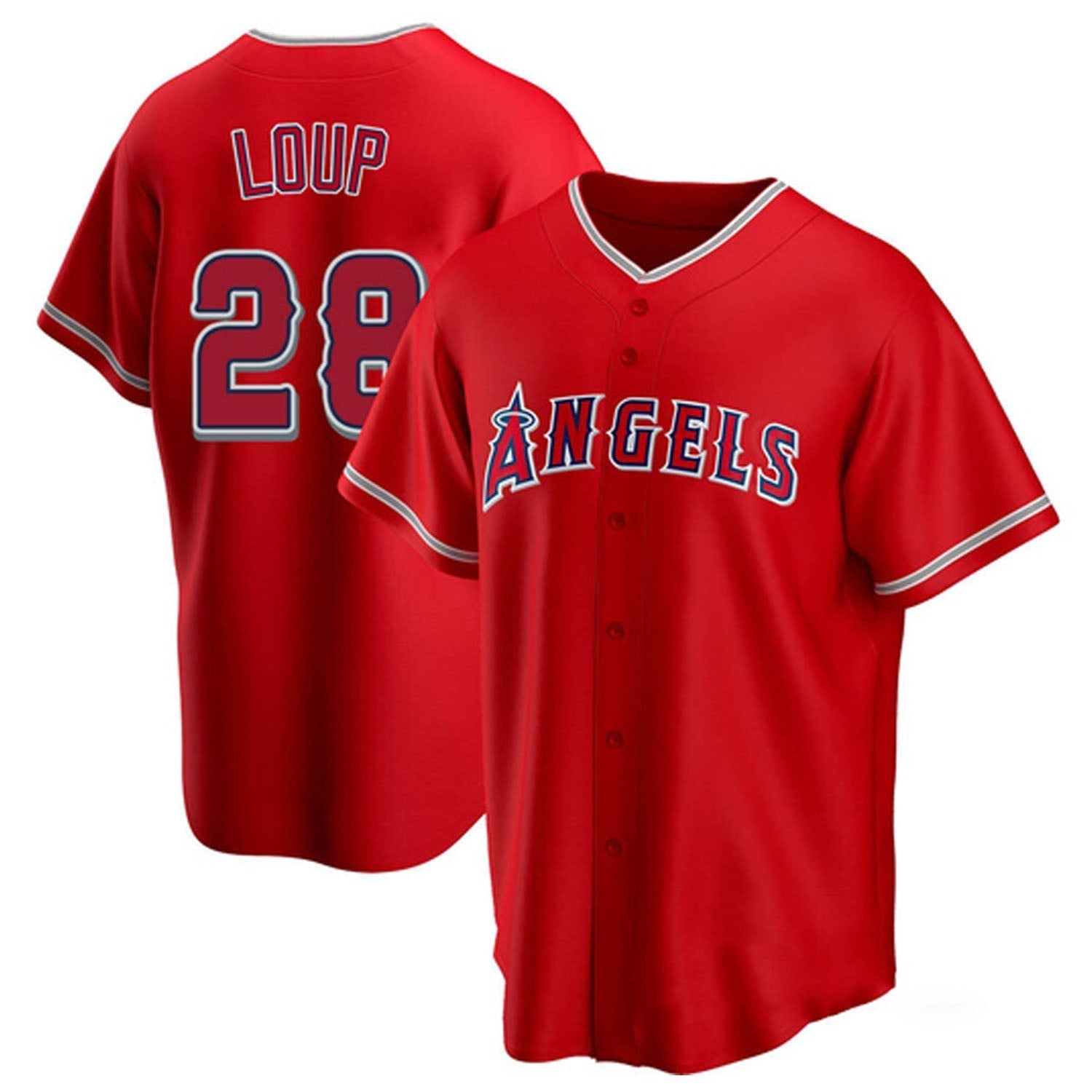 Aaron Loup Los Angeles Angels 28 Jersey