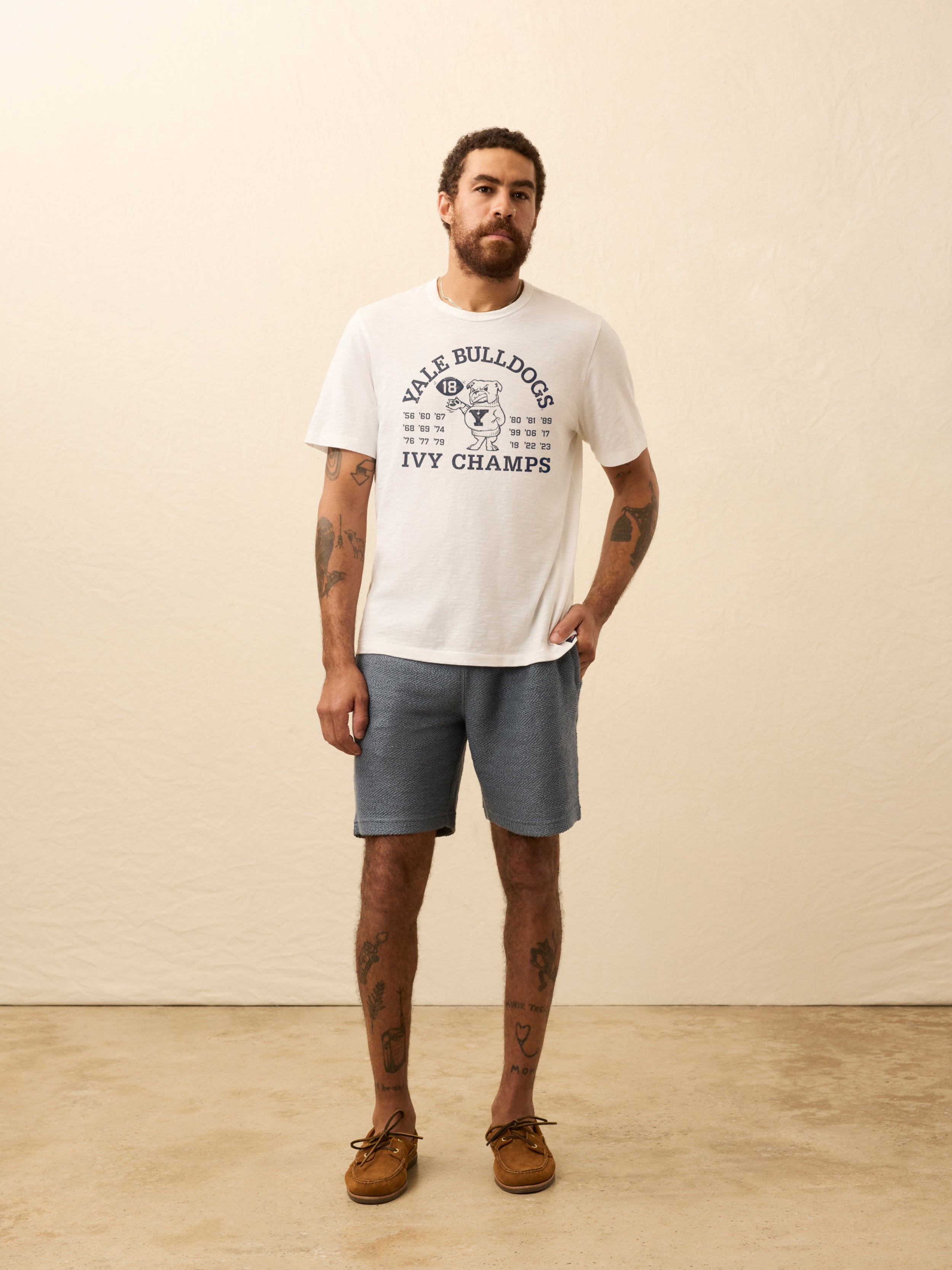Yale Sunwashed Tee - White