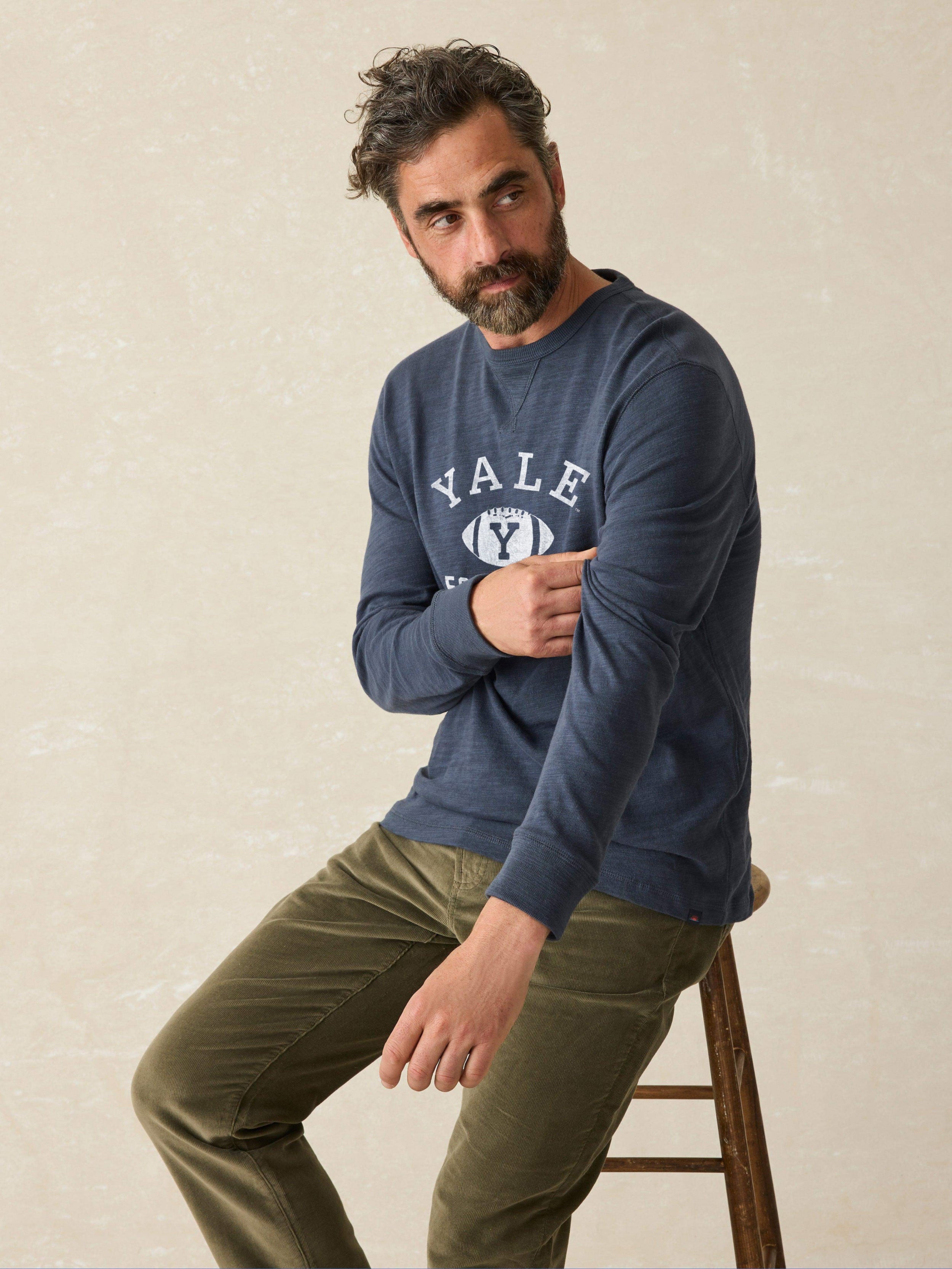 Yale Sunwashed Organic Crew - Blue Nights