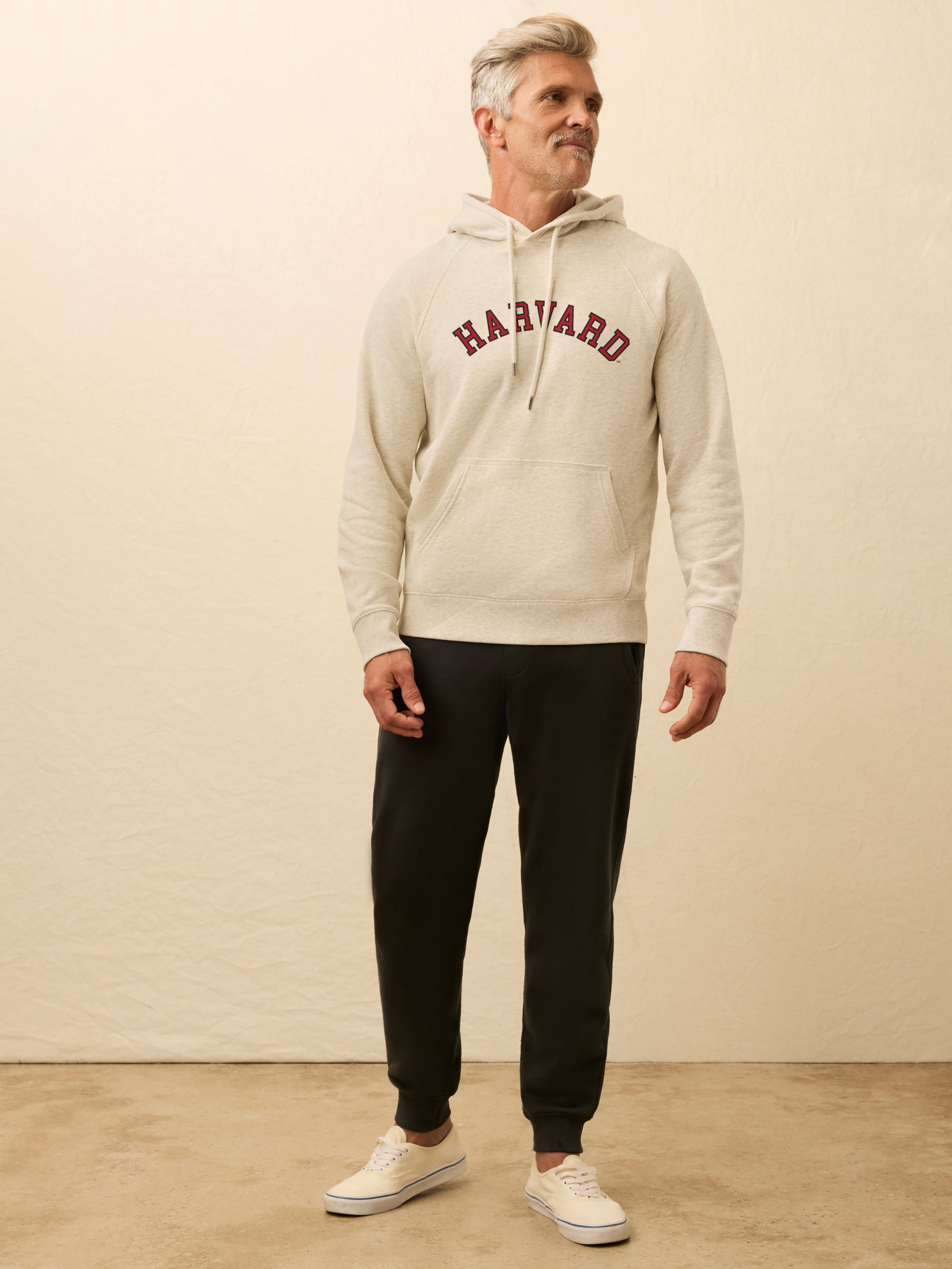 Harvard High Standard Fleece Hoodie - Antique Ivory Heather