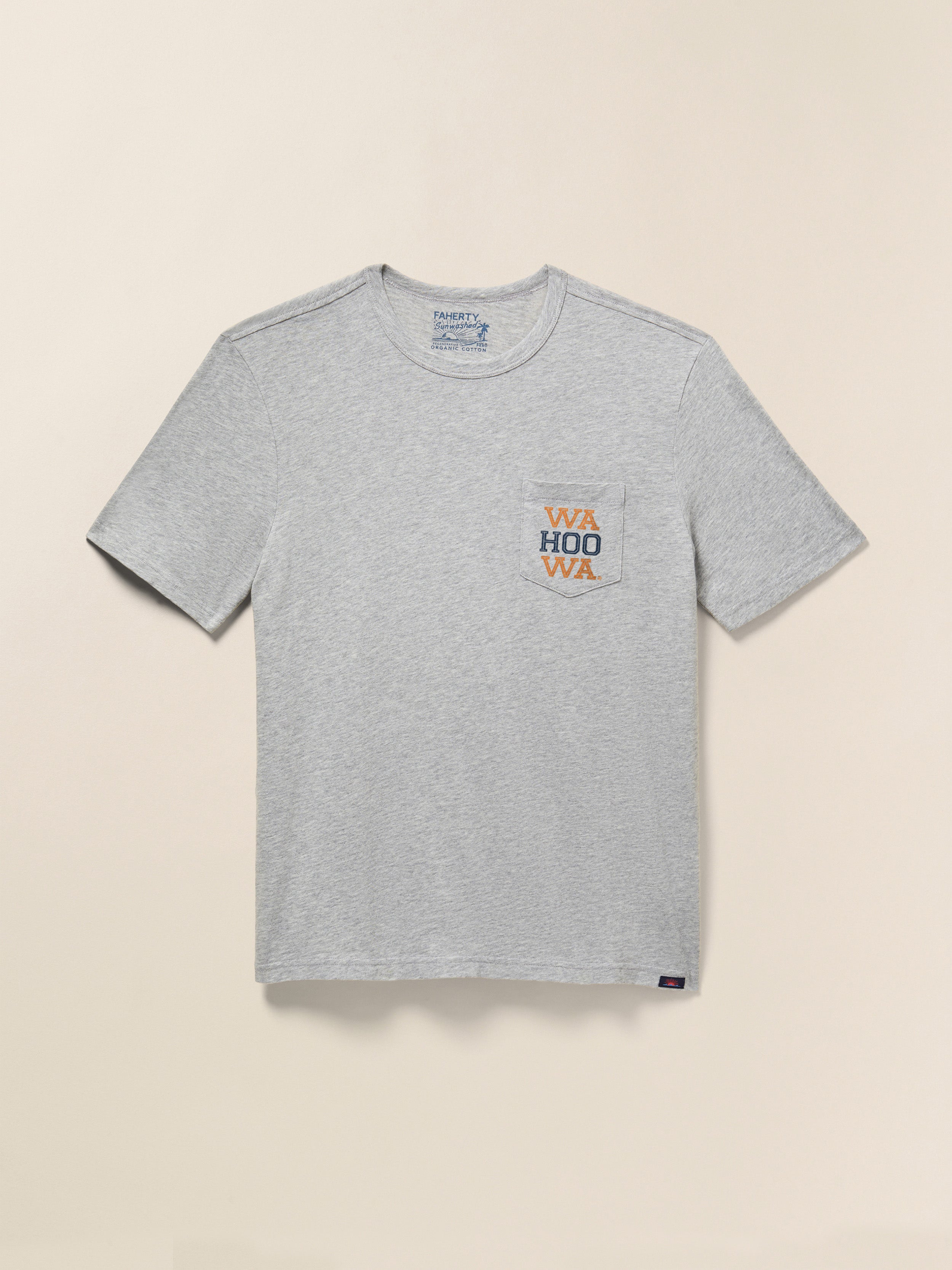 University of Virginia Sunwashed Pocket Tee - Granite Heather