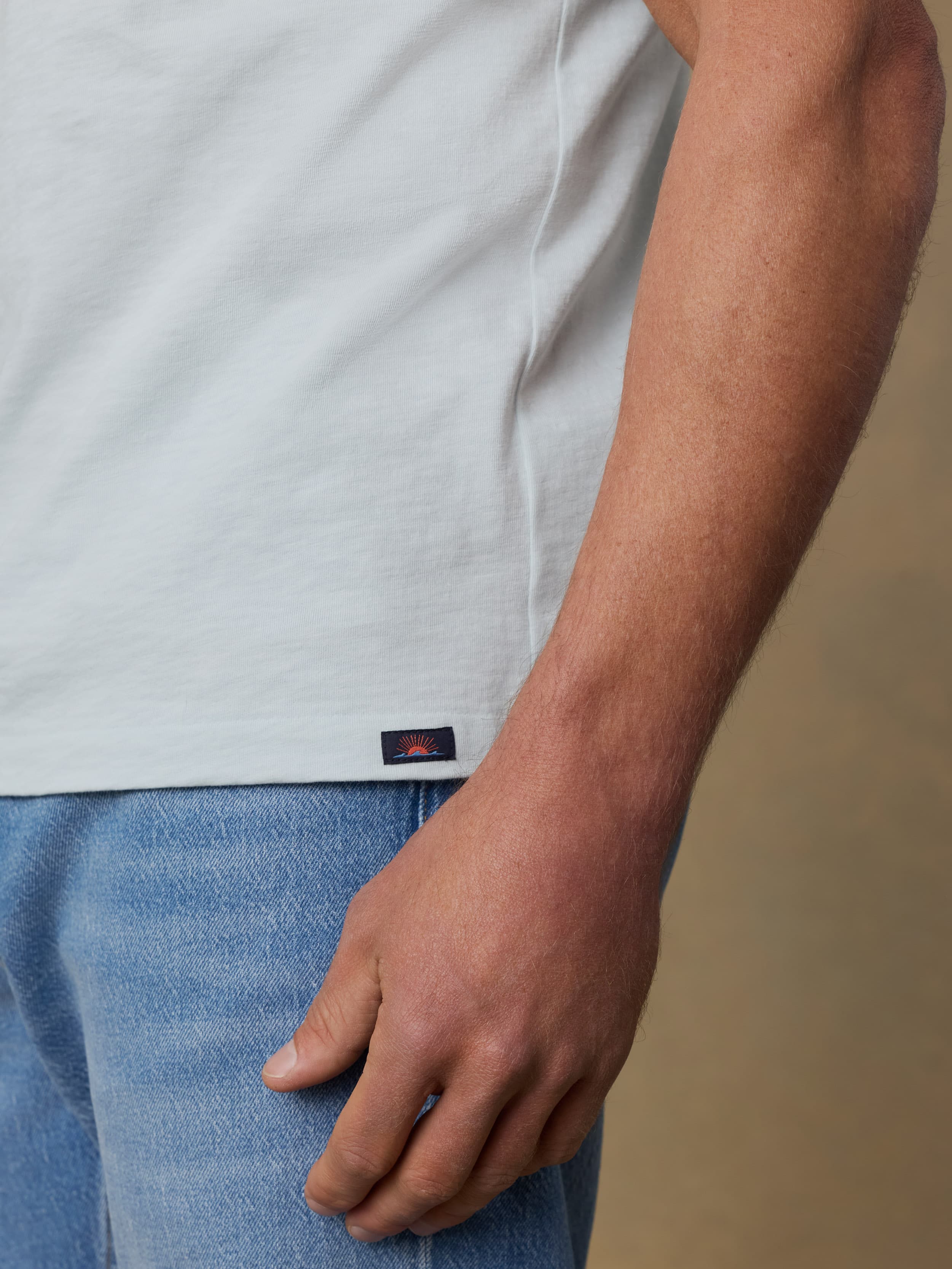 Surf Shop Sunwashed Regenerative Tee - Sky