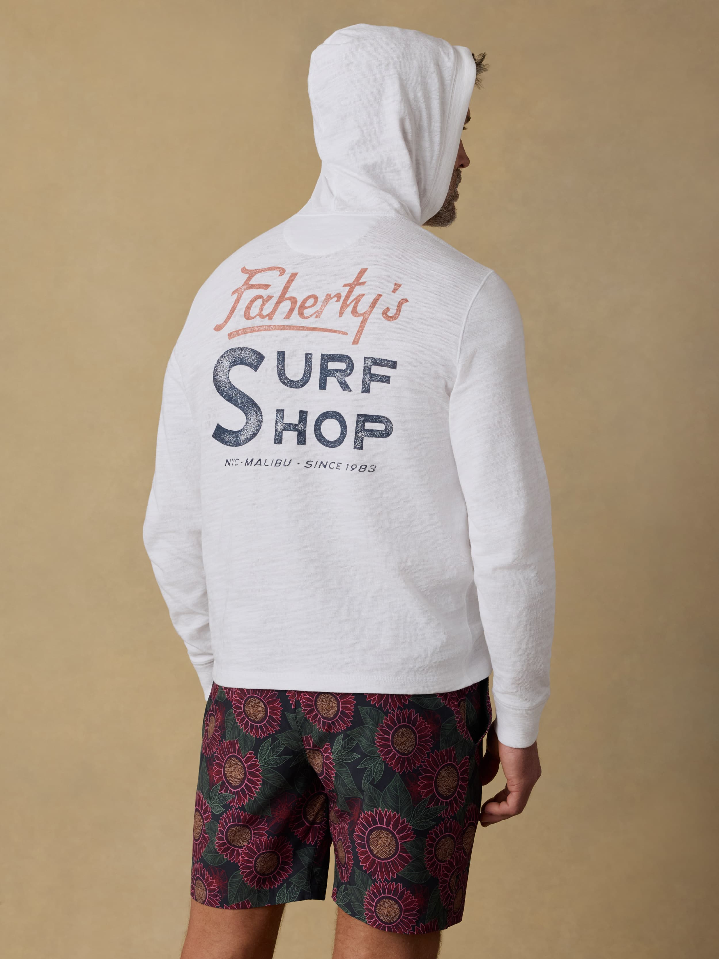 Surf Shop Sunwashed Organic Hoodie - White