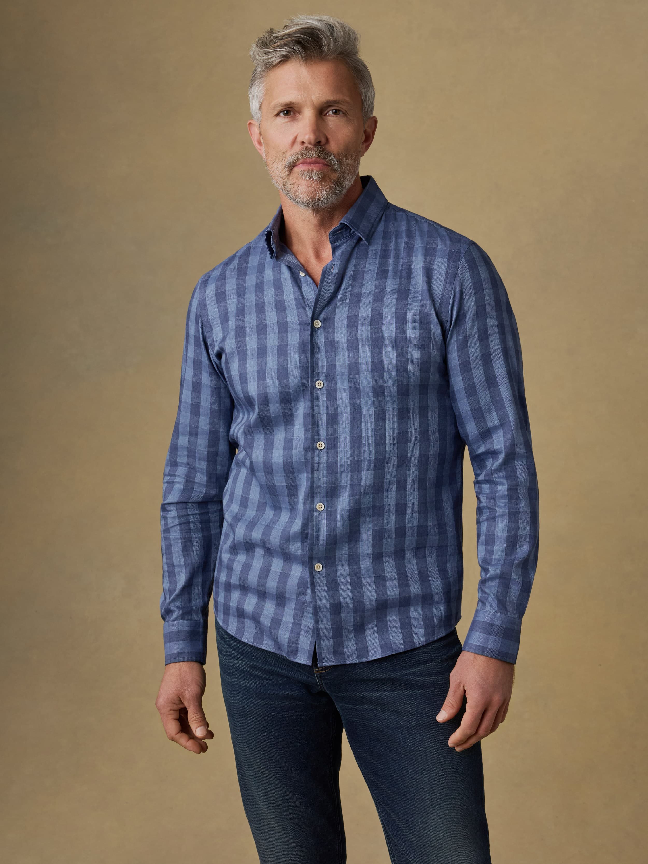 Movement™ Monterey Shirt - Navy Tide Check