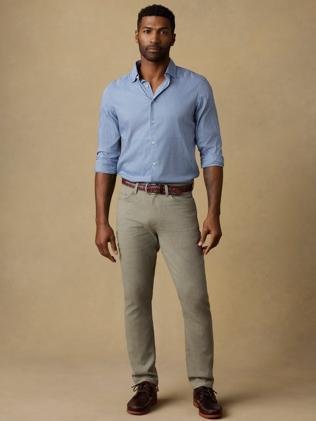 Movement™ Monterey Shirt - White Blue Check