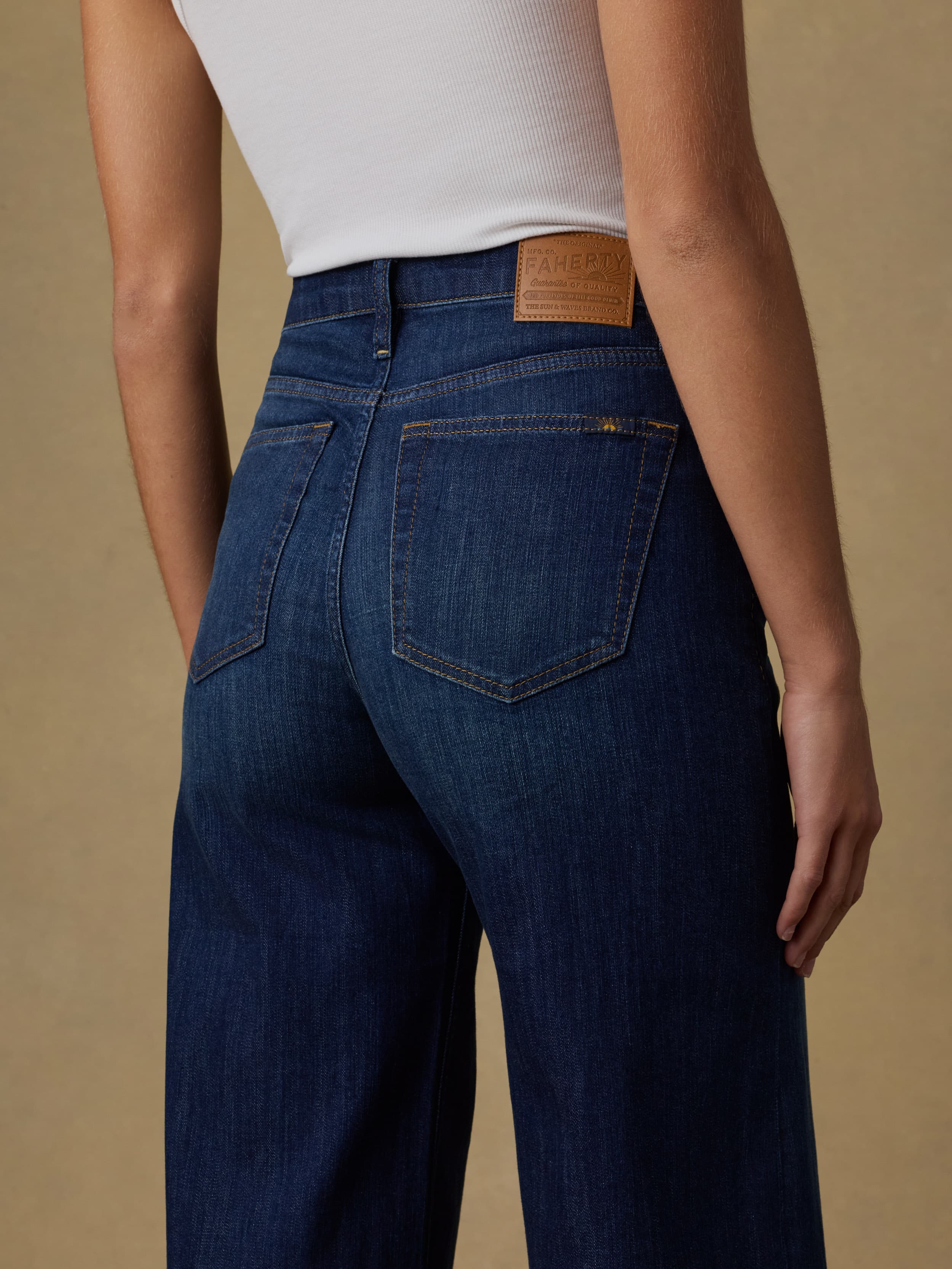 Saturday Denim Wide Leg - Dark Sea Wash